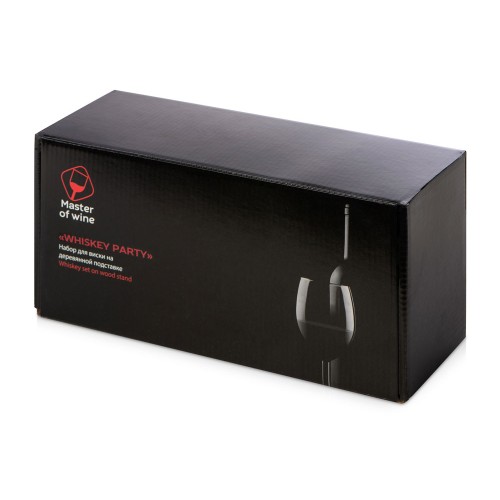 Набор для виски и коктейлей на подставке из дуба «Whiskey Party» (Р)