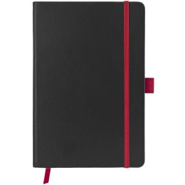 Блокнот "ColorNote Black", твердая обложка A5, 80 листов, черный с красным (Р)