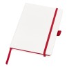 Блокнот "ColorNote White", твердая обложка A5, 80 листов, белый с красным