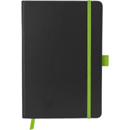 Блокнот "ColorNote Black", твердая обложка A5, 80 листов, черный с зеленым яблоком