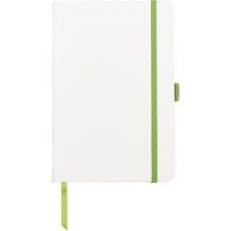 Блокнот "ColorNote White", твердая обложка A5, 80 листов, белый и зеленое яблоко