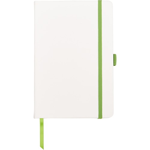 Блокнот "ColorNote White", твердая обложка A5, 80 листов, белый и зеленое яблоко