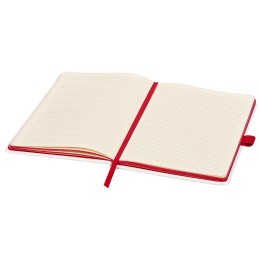 Блокнот "ColorNote White", твердая обложка A5, 80 листов, белый с красным