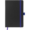 Блокнот "ColorNote Black", твердая обложка A5, 80 листов, черный с синим