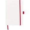 Блокнот "ColorNote White", твердая обложка A5, 80 листов, белый с красным