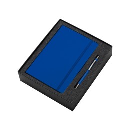Подарочный набор Vision Pro soft-touch с ручкой и блокнотом А5, синий