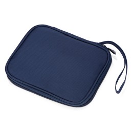 Подарочный набор с флешкой, повербанком и ручкой, темно-синий/черный