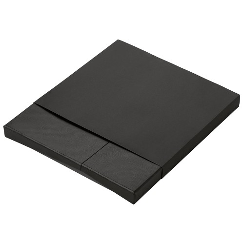 Подарочный набор "Tesla" с блокнотом А5, ручкой и пауэрбенком на 10 000 mAh, черный