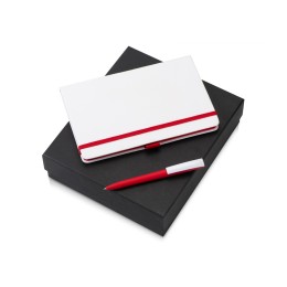 Подарочный набор «Jacque white» 2.0. с ручкой и блокнотом, красный