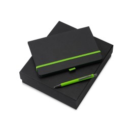 Подарочный набор «Jacque» 2.0. с ручкой и блокнотом, зеленое яблоко