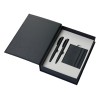 Подарочный набор "Goethe" с блокнотом А5, 2-мя ручками и картхолдером, черный