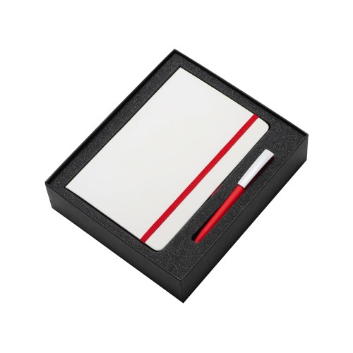 Подарочный набор «Jacque white» 2.0. с ручкой и блокнотом, красный