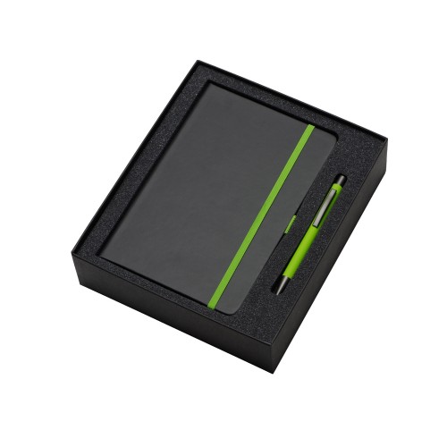 Подарочный набор «Jacque» 2.0. с ручкой и блокнотом, зеленое яблоко