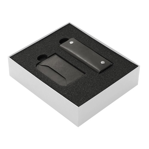 Подарочный набор Long River: картхолдер, ключница (без лого Long River), белая коробка