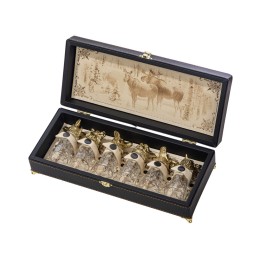 Подарочный набор "Русская охота", темно-коричневый/молочный