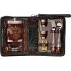 Набор "Дорожный" на 4 персоны в барсетке с худ. выжиганием (герб)