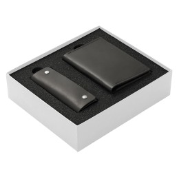 Подарочный набор Long River: обложка для паспорта, ключница (без лого Long River), белая коробка