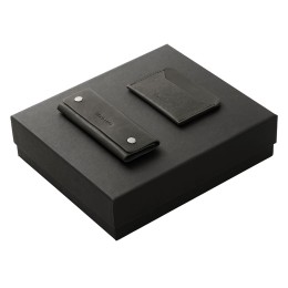 Подарочный набор Long River: картхолдер, ключница, черная коробка