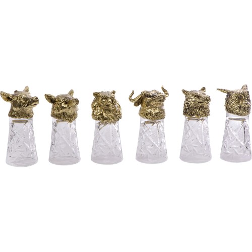 Подарочный набор "Русская охота", темно-коричневый/молочный