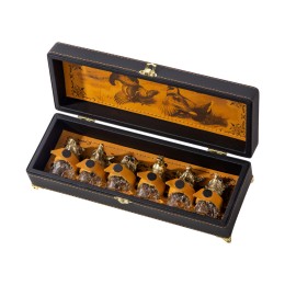 Подарочный набор "Русская охота", темно-коричневый/рыжий