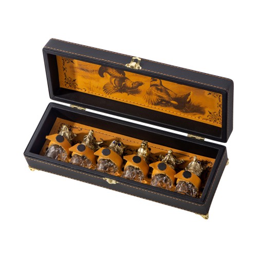 Подарочный набор "Русская охота", темно-коричневый/рыжий