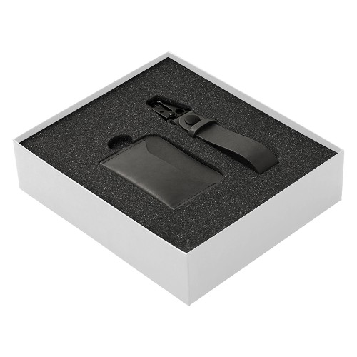 Подарочный набор Long River: картхолдер, ремешок для ключей (без лого Long River), белая коробка