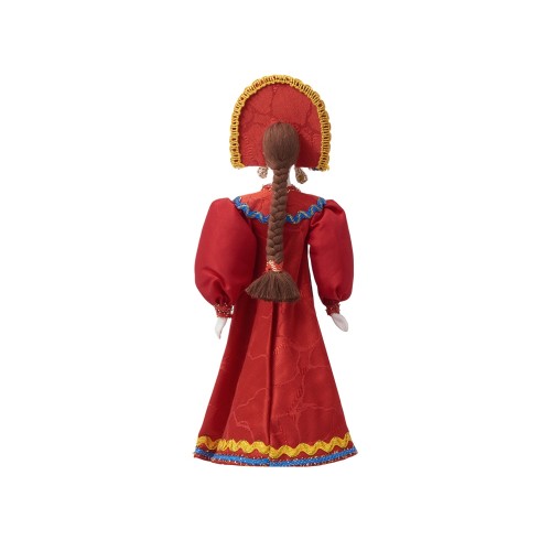 Подарочный набор: кукла фарфоровая, крем-мед, красный