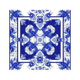 Набор: платок «Гжель» и свеча «Птица счастья»