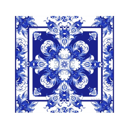 Набор: платок «Гжель» и свеча «Птица счастья»