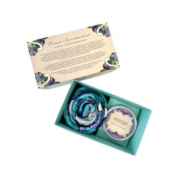 Набор: платок «Каменный цветок» и свеча «Утонченность»