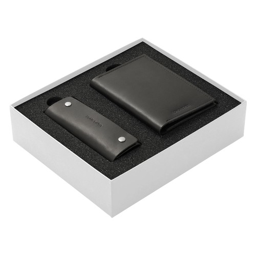 Подарочный набор Long River: обложка для паспорта, ключница, белая коробка