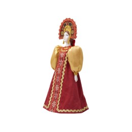 Подарочный набор: кукла фарфоровая, мед, красный