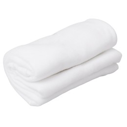 Подарочный набор: кукла фарфоровая, плед флисовый, синий/белый