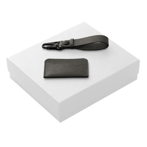 Подарочный набор Long River: картхолдер, ремешок для ключей (без лого Long River), белая коробка