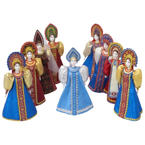 Подарочный набор: кукла фарфоровая, мед, красный