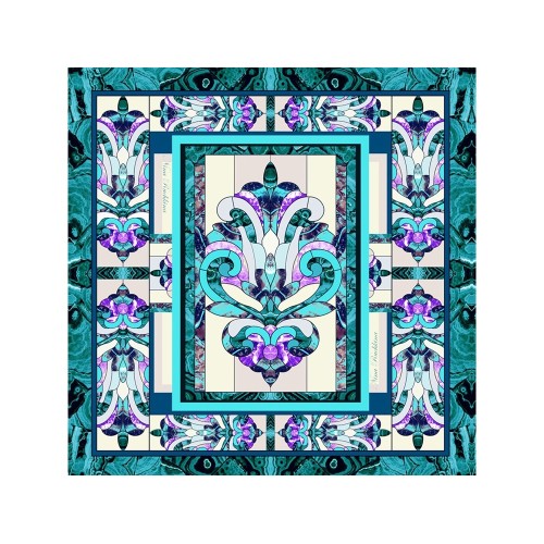 Набор: платок «Каменный цветок» и свеча «Утонченность»