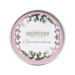 Набор: платок «Ландыши» и свеча «Весенние цветы»