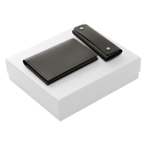 Подарочный набор Long River: обложка для паспорта, ключница (без лого Long River), белая коробка