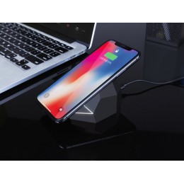 Док-станция «Geo Dock» с быстрой беспроводной зарядкой, черный с белой подсветкой. XOOPAR