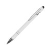 Ручка металлическая soft-touch шариковая со стилусом «Sway», белый/серебристый