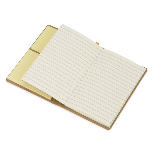 Блокнот А6 «Write and stick» с ручкой и набором стикеров, оранжевый