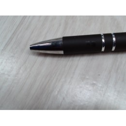 Ручка металлическая soft-touch шариковая со стилусом «Sway», черный/серебристый (P)