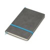 Блокнот «Color» линованный А5 в твердой обложке с резинкой, серый/синий