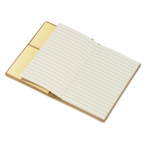 Блокнот А6 «Write and stick» с ручкой и набором стикеров, зеленое яблоко