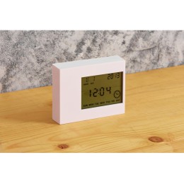 Настольные электронные мультифункциональные часы "Rotatio" с подсветкой, белый