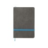 Блокнот «Color» линованный А5 в твердой обложке с резинкой, серый/синий