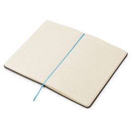 Блокнот «Color» линованный А5 в твердой обложке с резинкой, серый/синий