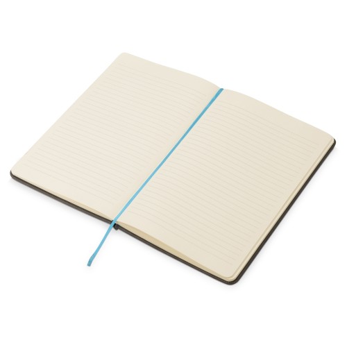 Блокнот «Color» линованный А5 в твердой обложке с резинкой, серый/синий