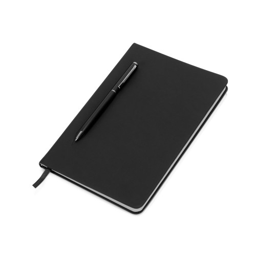 Блокнот А5 "Magnet" 14,3*21 с магнитным держателем для ручки, черный