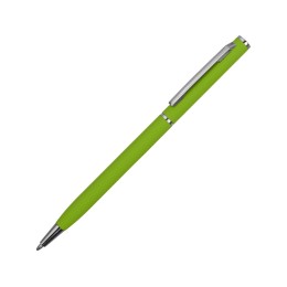 Ручка металлическая шариковая "Атриум" с покрытием софт-тач, зеленое яблоко